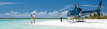 Tahiti Nui helicopter Tupai plage